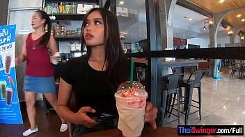 Starbucks coffee date with gorgeous big ass Asian teen girlfriend - Thailand on youpornvideos.one