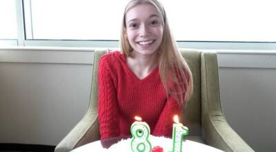 Very petite blonde has just turned 18 and is making her porn debut on youpornvideos.one