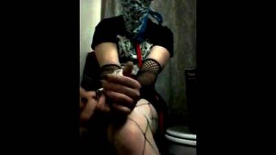 Self bondage for goth boy on youpornvideos.one