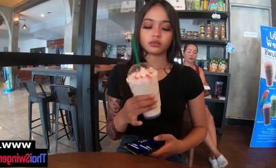 Real amateur Thai GF Ting needs a quickie fuck after her cappuccino - Thailand on youpornvideos.one