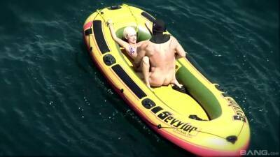 Outdoor fuck on a boat for one slutty blonde on fire on youpornvideos.one