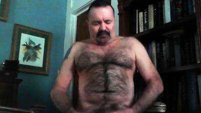 Nasty Hairy Daddy Jacks into a condom on youpornvideos.one