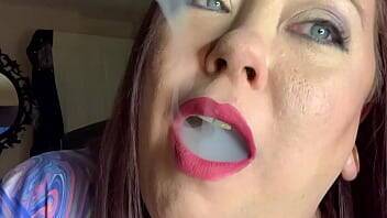 BBW Mistress Tina Snua Smoking A Cork Cigarette With Nose Exhales, Snap Inhales, Smoke Rings & Drifting - Britain on youpornvideos.one