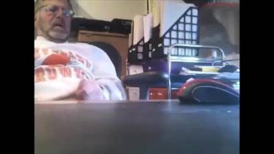 Old bearded grandpa shooting his load on youpornvideos.one