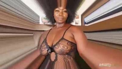 Voluptuous Ebony woman in erotic bodystocking is cheating on her partner and enjoying it a lot on youpornvideos.one