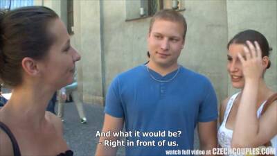 Young Couple Takes Money for Public Foursome - Czech Republic on youpornvideos.one