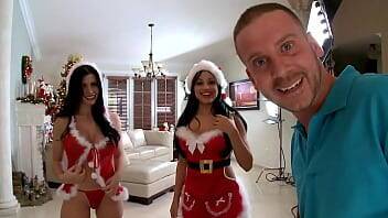 BANGBROS - Bubble Butt Christmas Special Featuring Rebeca Linares & Abella Anderson on youpornvideos.one