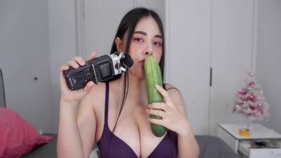 Asmr Wan - Scrathing, Tapping On My Body At Last - Cucumber Licking on youpornvideos.one