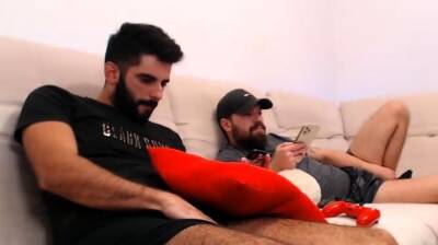 Amateur gorgeous gay hunks stroking each other on youpornvideos.one