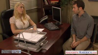 One guy fucks two office chicks Kagney Linn Karter and Shawna Lenee on youpornvideos.one