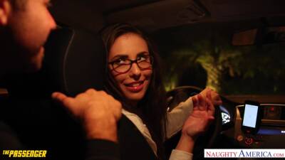 Babe in glasses Casey Calvert is fucked hard by one kinky passenger on youpornvideos.one