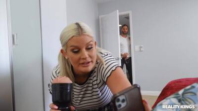 Thick ass blonde mom in pure intimacy in her room on youpornvideos.one