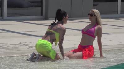 FFM threesome with wife Kelly Stafford and her friend Megan Inky on youpornvideos.one