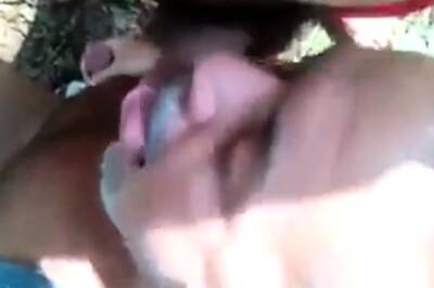 Daddy bear sucking cock in forest on youpornvideos.one