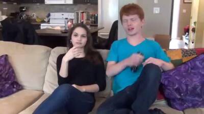 Seductive chick likes the way her step- bother is eating her up on the couch on youpornvideos.one