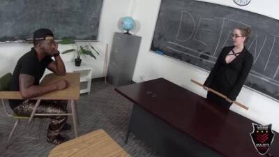 Black guy is fucking a slutty, blonde PAWG in detention and getting blowjob from her on youpornvideos.one