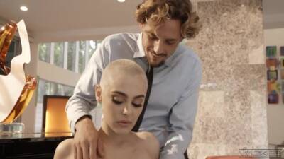 Bald headed pornstar Paris Amour is fucked hard by horny boy Tyler Nyxon on youpornvideos.one