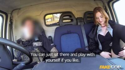 Hot ginger gets fucked in cops van - Madrid on youpornvideos.one