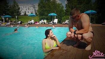 I met a Sexy Girl in the Pool and Passionate Fucking - Cum in Mouth on youpornvideos.one