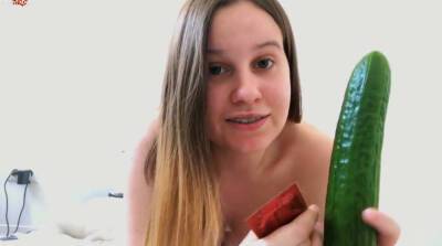 Teen masturbation with big cucumber till orgasm - Ellie Lush - Germany on youpornvideos.one