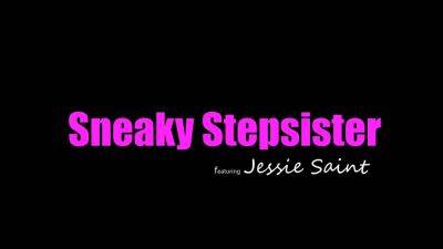 Sneaky stepsister Jessie Saint in hot teen sex scene on youpornvideos.one