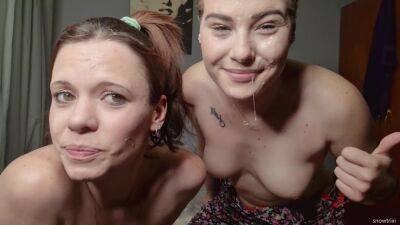 Two Pale Topless Sluts Showing Love By Spitting On Each Others Faces on youpornvideos.one