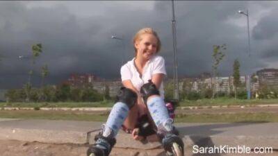 Sweet Sarah Kimble Roller Blade On The Part And Showing Her Pussy Closeup Naked Outdoor on youpornvideos.one