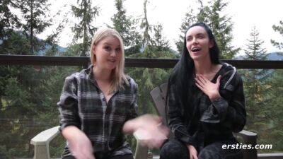 Lesbian Couple Enjoy Far Away Sex - Blonde and brunette flirting outdoors - Germany on youpornvideos.one