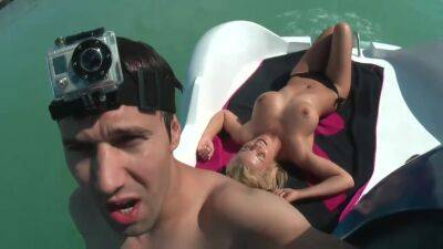 Hot Blonde Big Sexy Tits Threesome Sex On Pedal Boat on youpornvideos.one