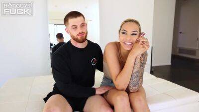 Stunning, Tattooed Blonde Is Fucking Her Lover And Moaning on youpornvideos.one