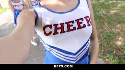 BFFS Cheerleaders Try Out Orgy Fucking on youpornvideos.one