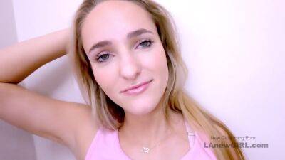 Hot Blonde Teen Teases Cock At Her Best At Her Audition on youpornvideos.one