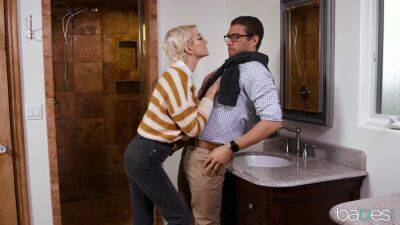 When Nerds Attack part 1 - Blonde student in glasses Skye Blue fucked in bathroom - Usa on youpornvideos.one