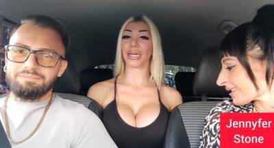 Jennyfer Stone shows her big ass and her pussy in the car - Big tits on youpornvideos.one