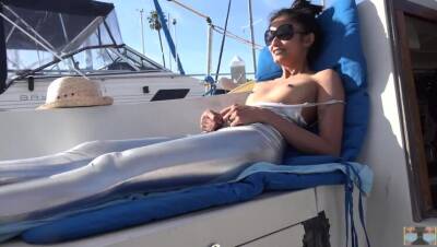 SOMEONE COULD SEE US! Viva Athena Sneaky Blowjob on Boat During Covid 19 - Usa on youpornvideos.one