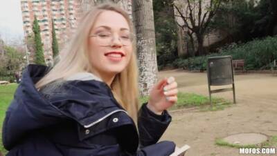 Blonde Nerd Loves Public Fucking - Madrid - mofos on youpornvideos.one