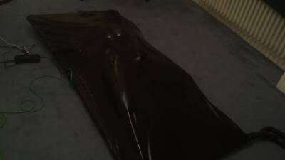 Latex Vacuum Bed Self Bondage on youpornvideos.one