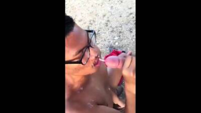 Beach Head with Cum on youpornvideos.one