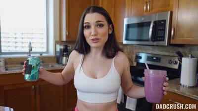 Aroused doll sucks dad's cock and fucks in flawless POV on youpornvideos.one