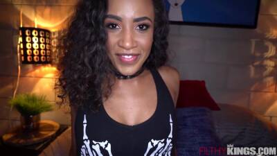 Ebony Teen Takes Big Dick Pounding Early in Porn Career - Rough sex on youpornvideos.one