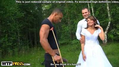 The groom the bride rammed rough in the forest on youpornvideos.one