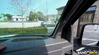 Energized teen picked up and heavily fucked in the back of the van on youpornvideos.one