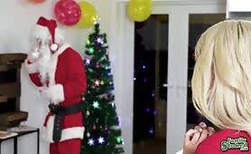 Madison taste Santa's big cock on youpornvideos.one