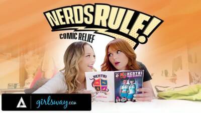 GIRLSWAY - College Geeks Lacy Lennon And Lily Larimar Are Turned On After Reading Hentai Comics on youpornvideos.one