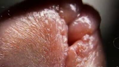 Macro close up cumming on glass on youpornvideos.one