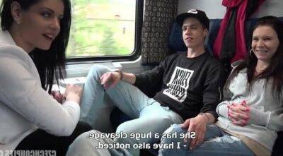 Slovakian teenagers fuck on the train on youpornvideos.one