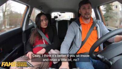 FakeDrivingSchool Learner Nataly Gold Isn’t Wearing Any Panties - Russia on youpornvideos.one