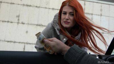 Cute redhead accepts cash for sex in restless European kinks on youpornvideos.one