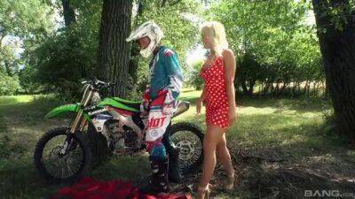 Biker offers this sexy ass blonde the fuck of her life on youpornvideos.one