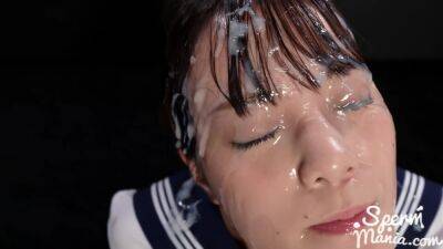 Aya Komatsus Sticky Bukkake Facial on youpornvideos.one